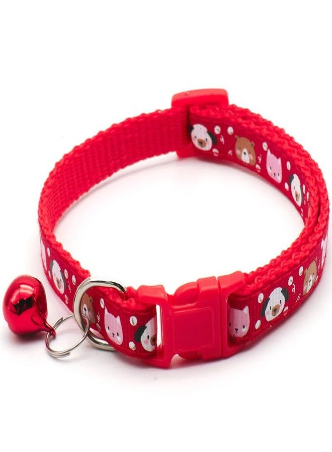 Pups&Pets pet Cute Bear Printed Fashion Collar | Adjustable 15mm Safe Neck Belt with Sound Bell | Attractive Colorful Collar for Small Dogs, Puppies & Cats (Pack of 2) - Image 3
